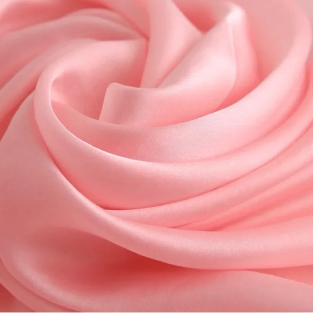 Silky Satin Oversized Pink Scarf Lightweight Shawl Wrap